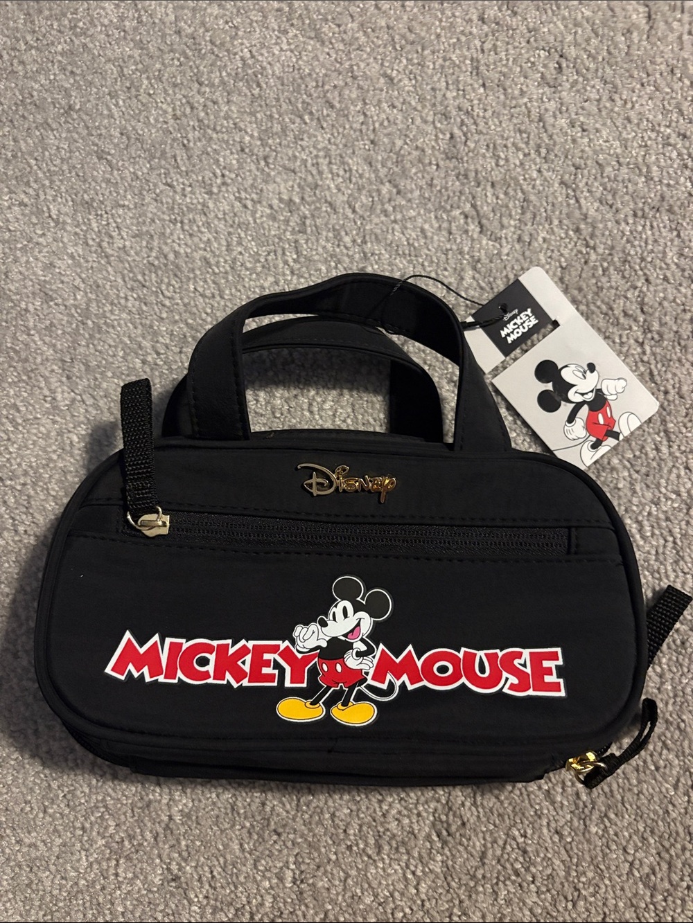 Disney Black Handbag with Mickey Mouse Red Logo